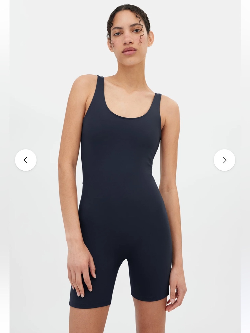 Girlfriend Collective Women's Scoop-Neck Sleeveless Romper Black Size XXL